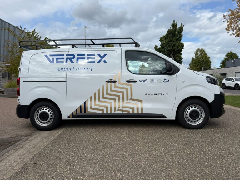 Verfex Schildersbedrijf nieuwe logo en huisstijl met mooie nieuwe belettering